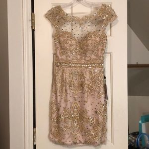 Brand New Gold Jovani Dress